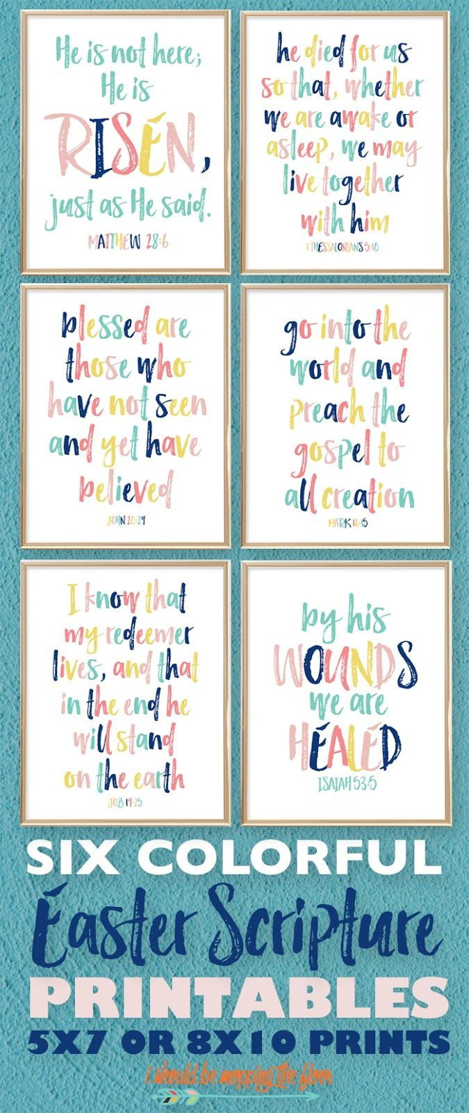 Colorful Printable Easter Bible Scriptures for Free Printable Easter Bible Verses