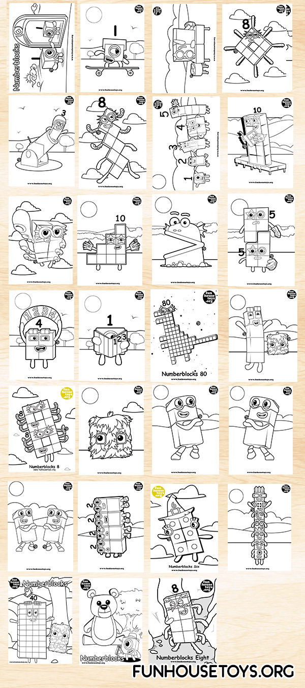 Coloring Sheet | Funhousetoys within Free Printable Numberblocks Coloring Pages 100