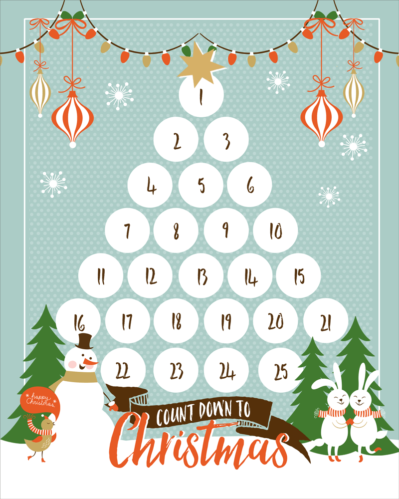 Countdown To Christmas Printable – Let&amp;#039;S Diy It All – With Kritsyn in Christmas Countdown Free Printable