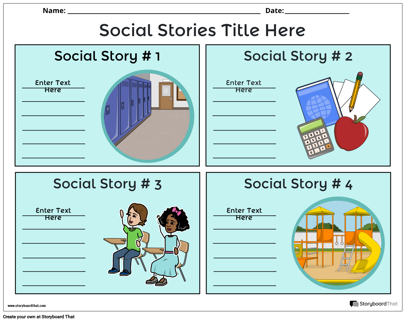 Create Custom Social Stories Templates | Free And Printable intended for Free Printable Social Stories