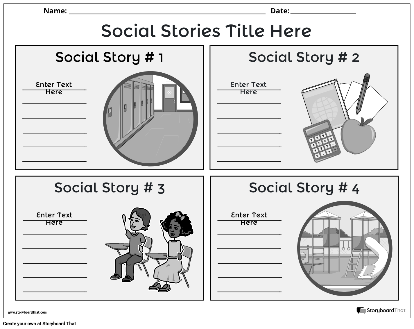 Create Custom Social Stories Templates | Free And Printable intended for Free Printable Social Stories