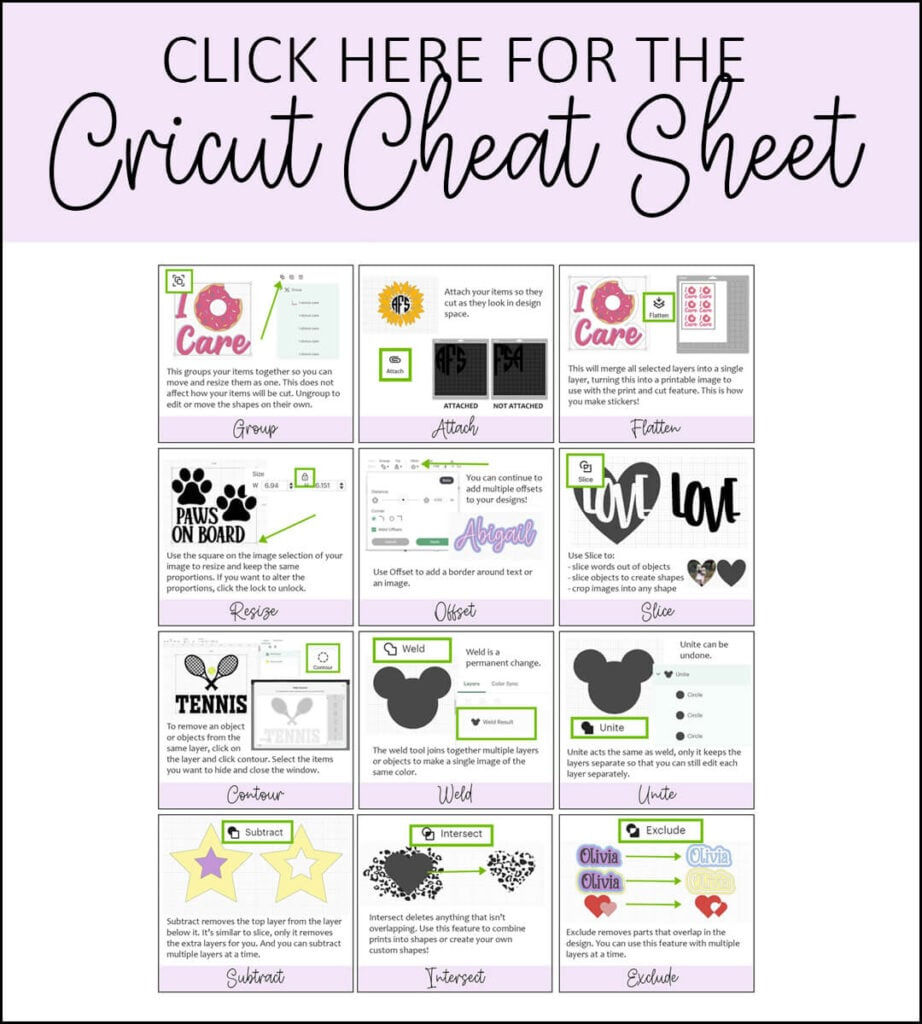 Cricut Cheat Sheet For 12 Popular Design Space Tasks! regarding Beginner Free Printable Cricut Cheat Sheets