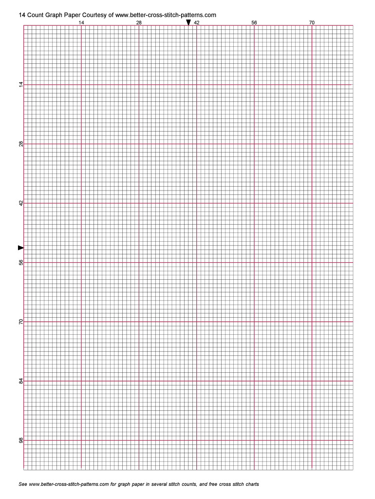 Cross Stitch Grid Online - Fill Online, Printable, Fillable, Blank for Free Printable 14 Count Cross Stitch Graph Paper