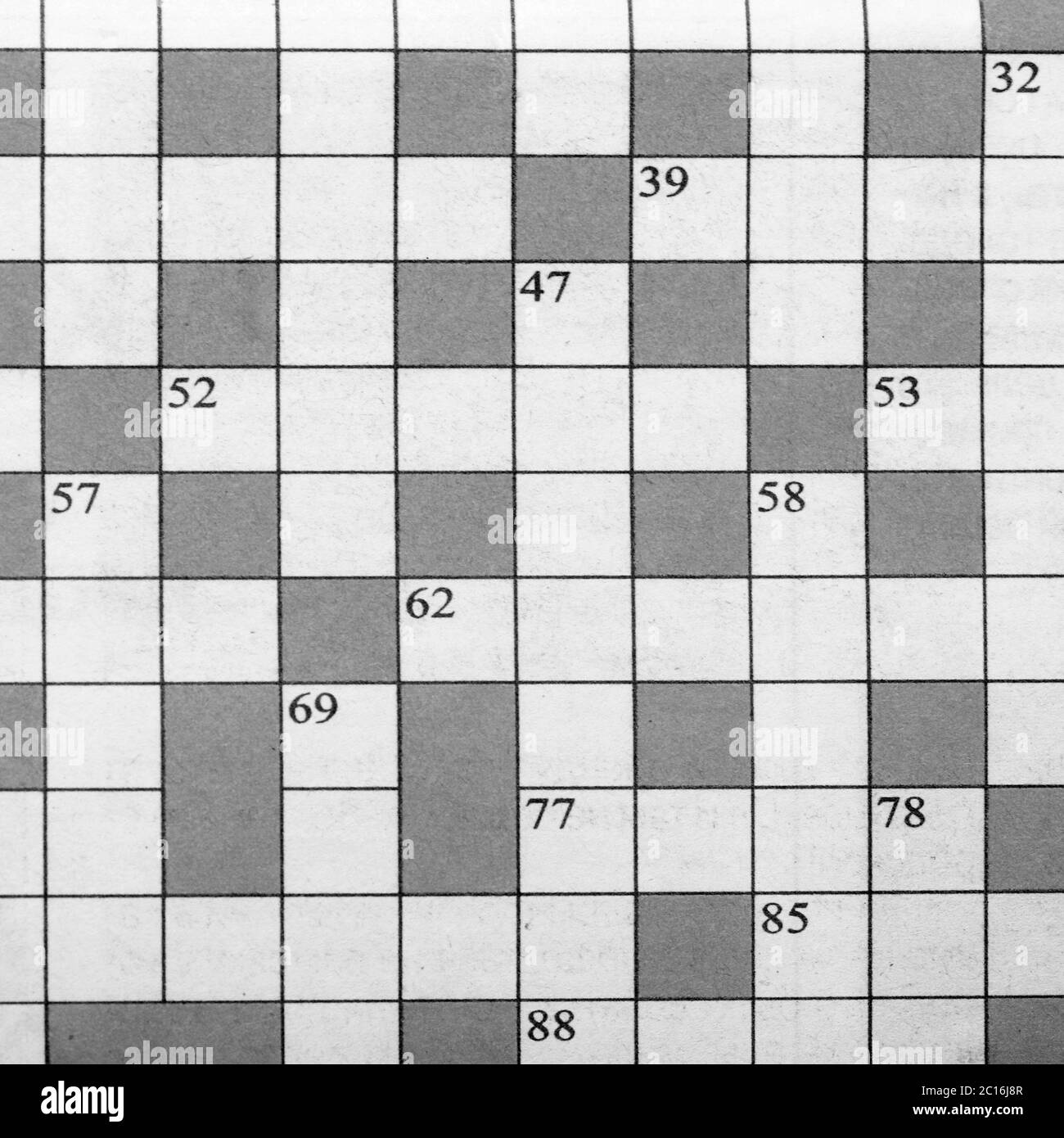 Crossword Puzzle Blank Black And White Stock Photos &amp;amp; Images - Alamy inside Free Printable Cryptic Crosswords Globe And Mail