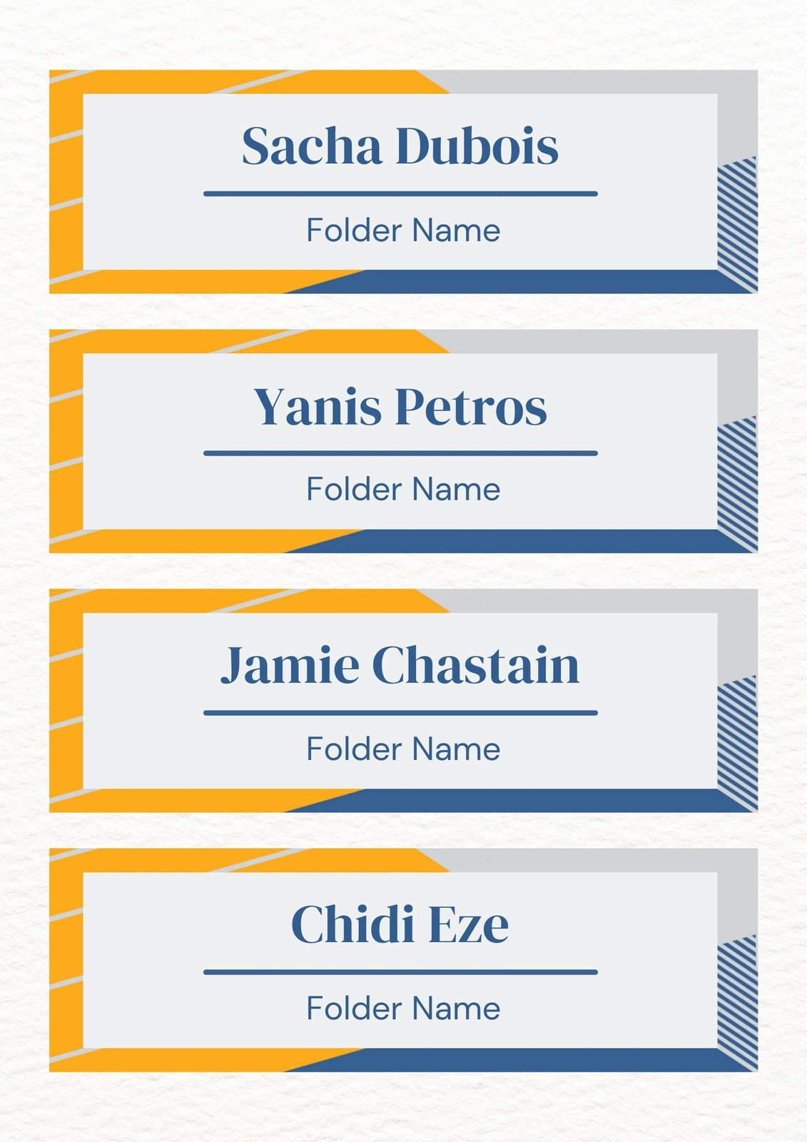 Customize 615+ Folder Labels Templates Online - Canva regarding Free Printable Folder Labels Template