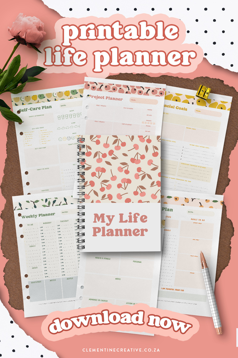 Cute Free Printable Life Planner Pdf To Organize Your Life pertaining to Life Planner Printables Free