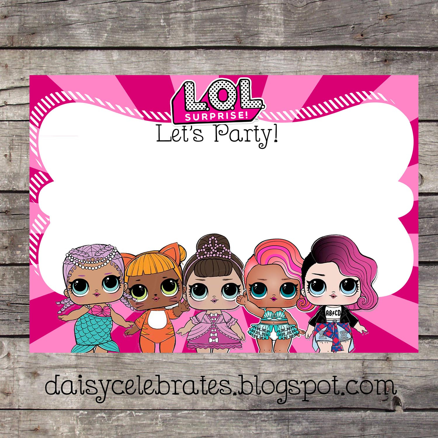 Daisy Celebrates: Lol Surprise Birthday Party Files pertaining to Downloadable Free Printable Lol Surprise Invitation Template