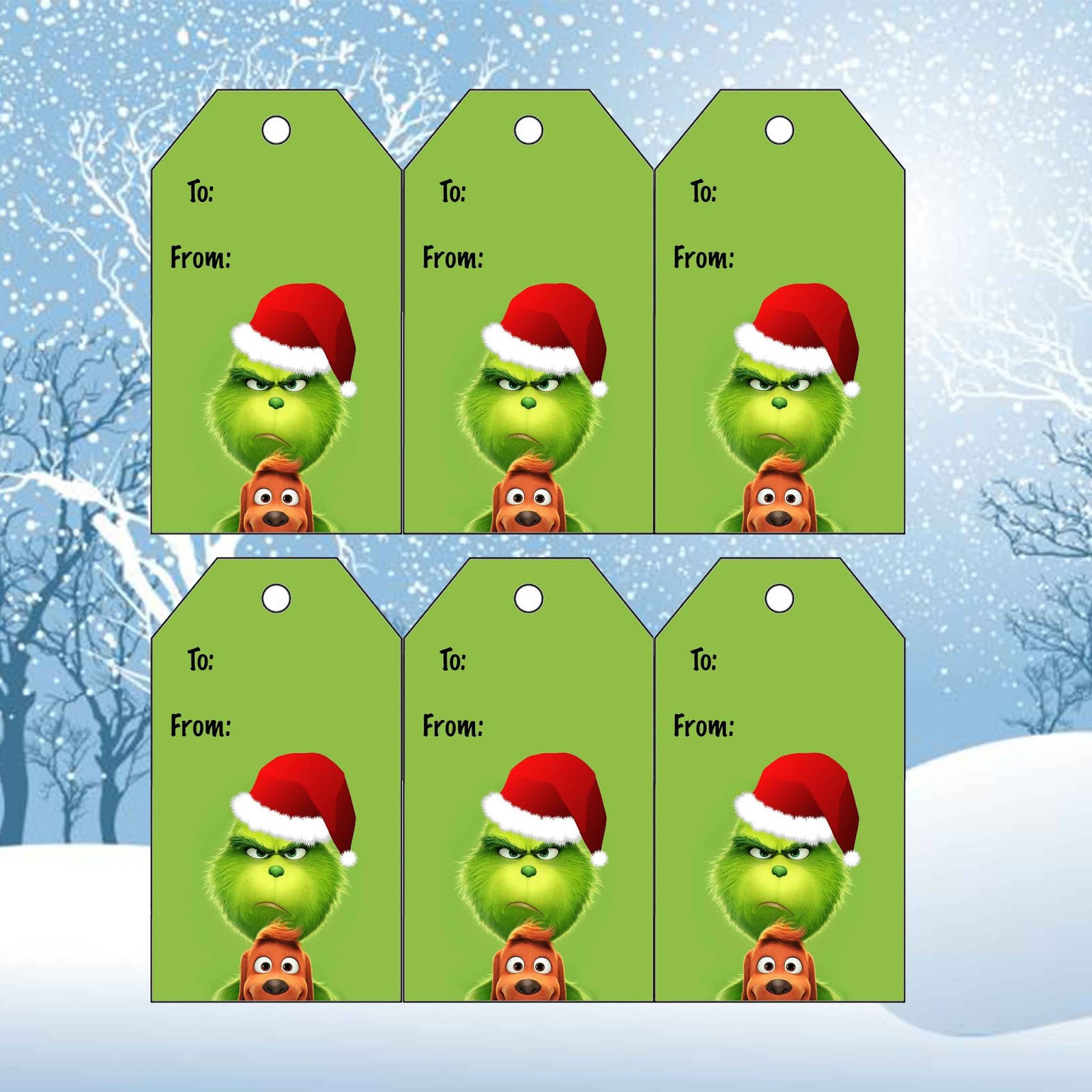 Daisy Celebrates: The Grinch Christmas Gift Tags with regard to Free Printable Grinch Christmas Gift Tags