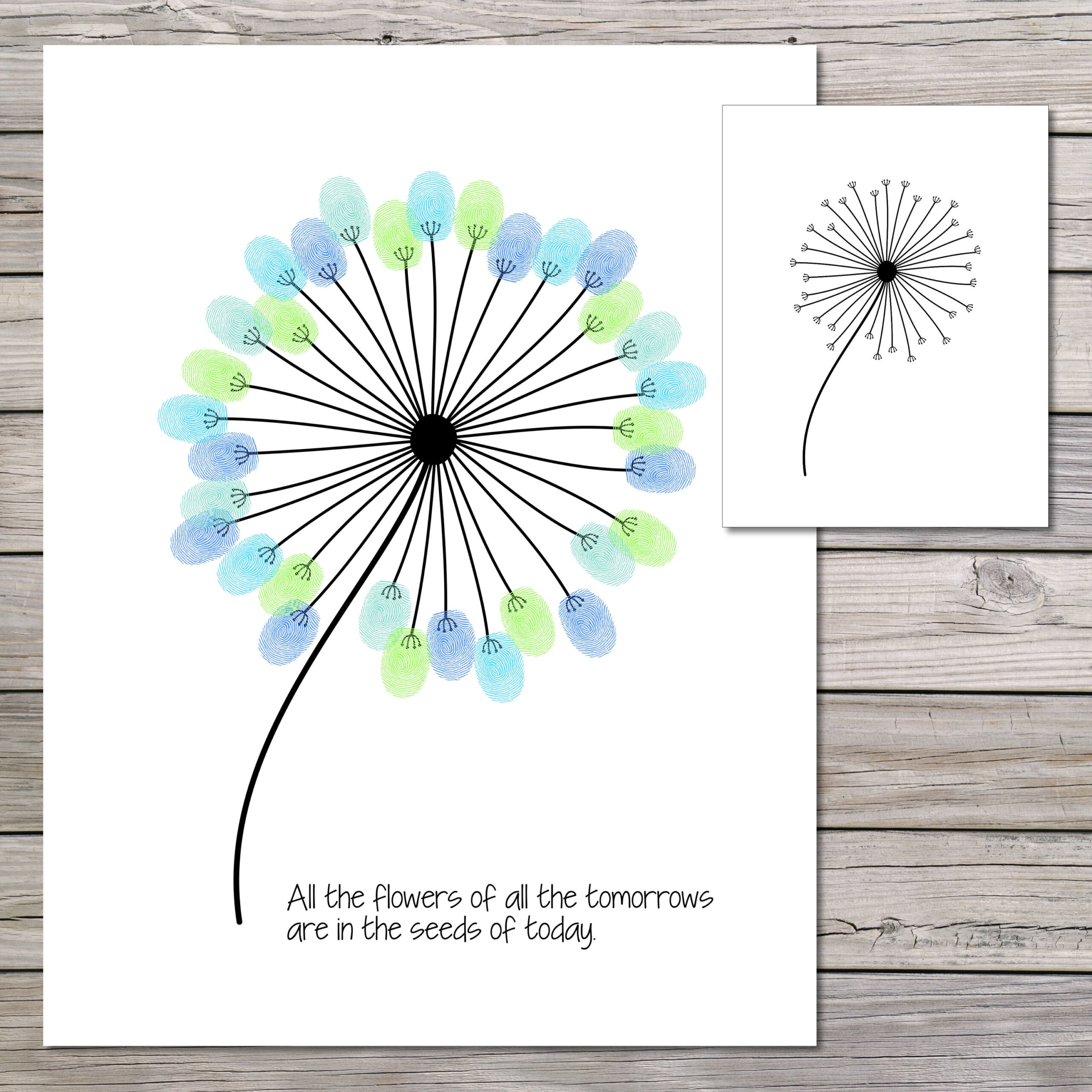 Dandelion Fingerprint Art, Fingerprint Craft, Dandelion Kids Craft within Printable Free Thumbprint Dandelion Template