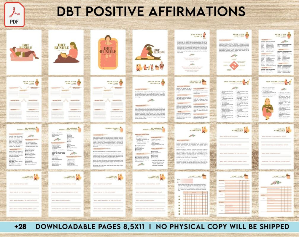 Dbt Diary Card Pdf - Dialectical Behavior Therapy - Kdp Interior regarding Printable Dbt Skills Cheat Sheet Free