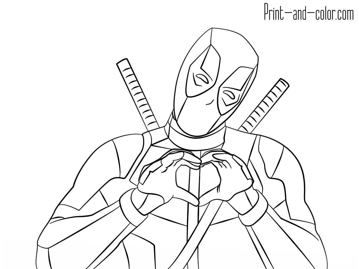 Deadpool Coloring Pages | Print And Color intended for Free Printable Deadpool Coloring Pages