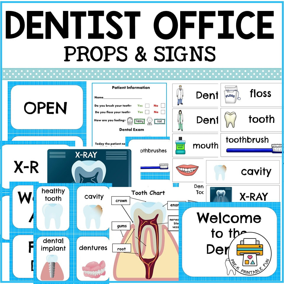 Dentist Dramatic Play Pack in Dentist Dramatic Play Free Printables