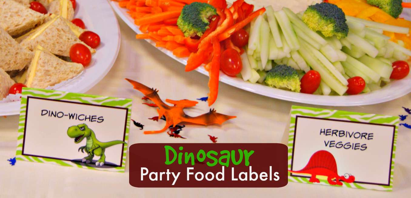 Dinosaur Party Printable &amp;#039;Food Labels&amp;#039; - Supermommy inside Free Printable Dinosaur Party Food Labels