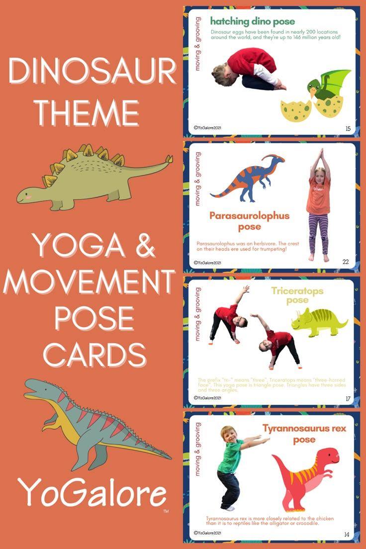 Dinosaur Yoga Poses: Perfect Poses For Your Preschoolers! • regarding Dinosaur Yoga Cards Free Printables