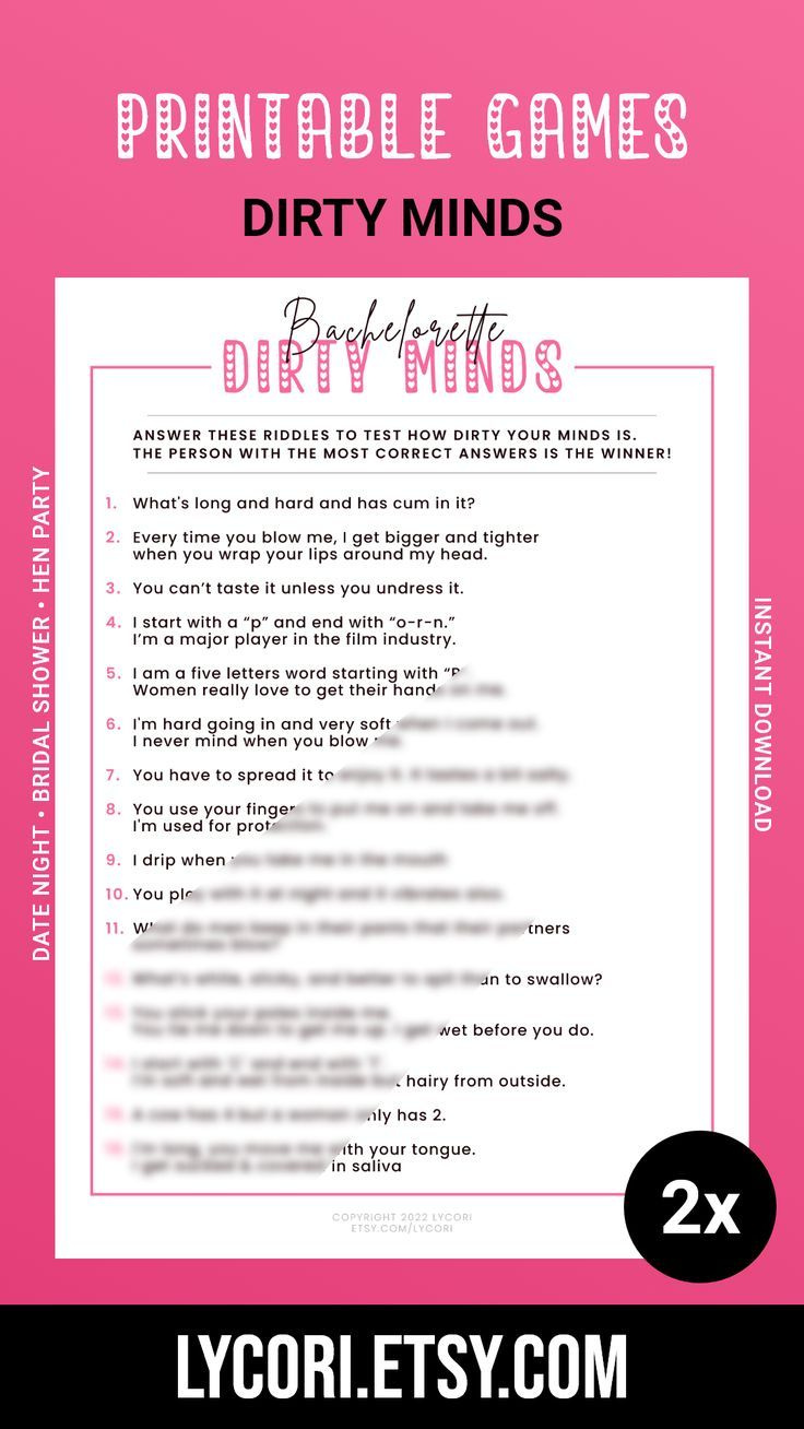 Dirty Minds | Valentine&amp;#039;S Day | Printable Game For Adults | Ladies for Dirty Minds Game Printable Free