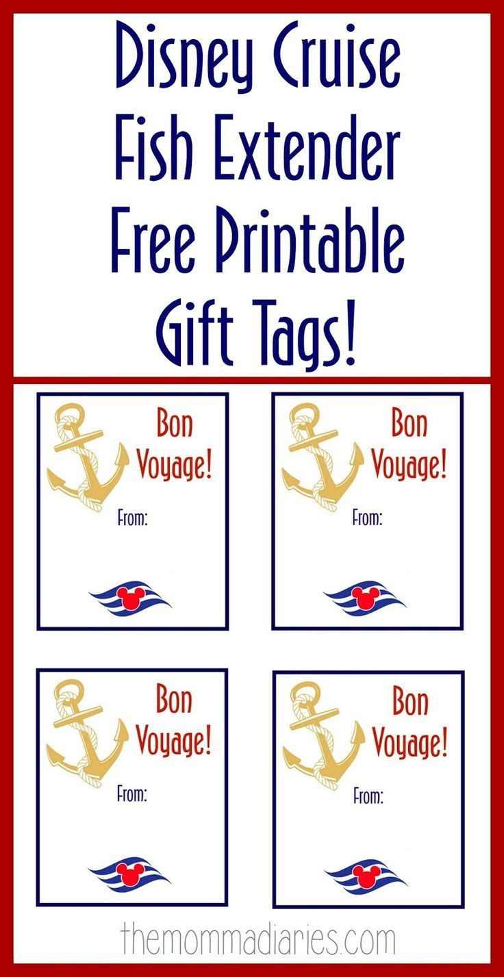 Disney Cruise Fish Extender Printable Gift Tags throughout Free Printable Fish Extender Tags