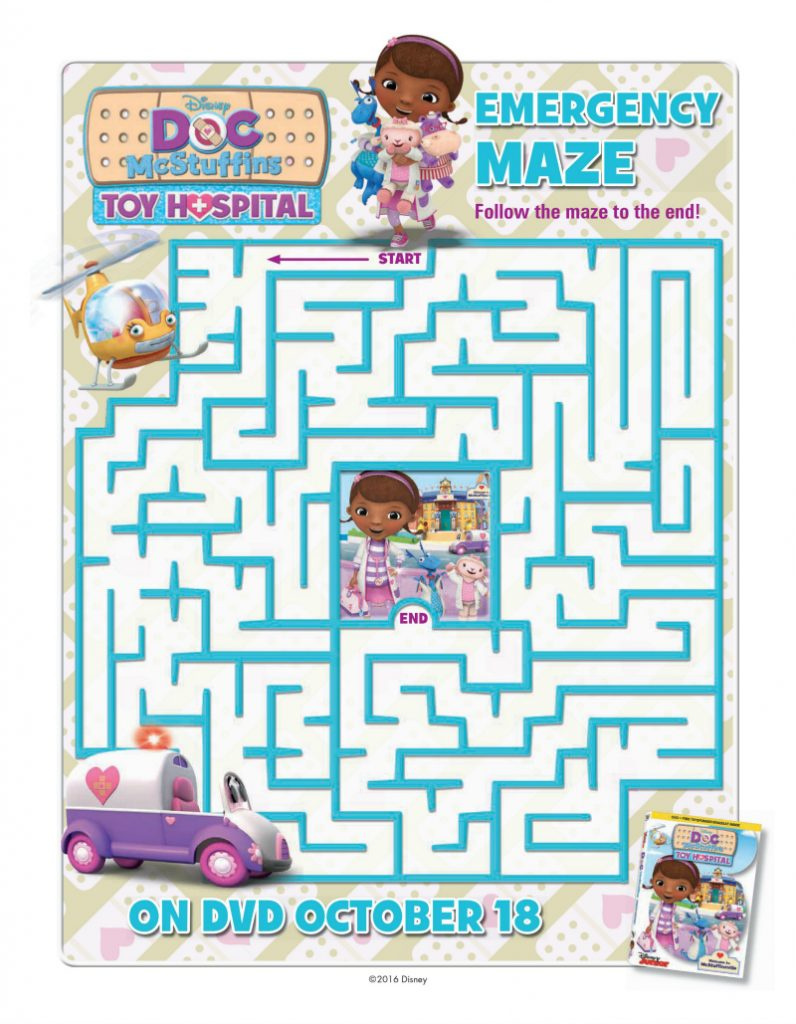 Disney Doc Mcstuffins Printable Maze - Mama Likes This for Free Printable Doc Mcstuffins Printables