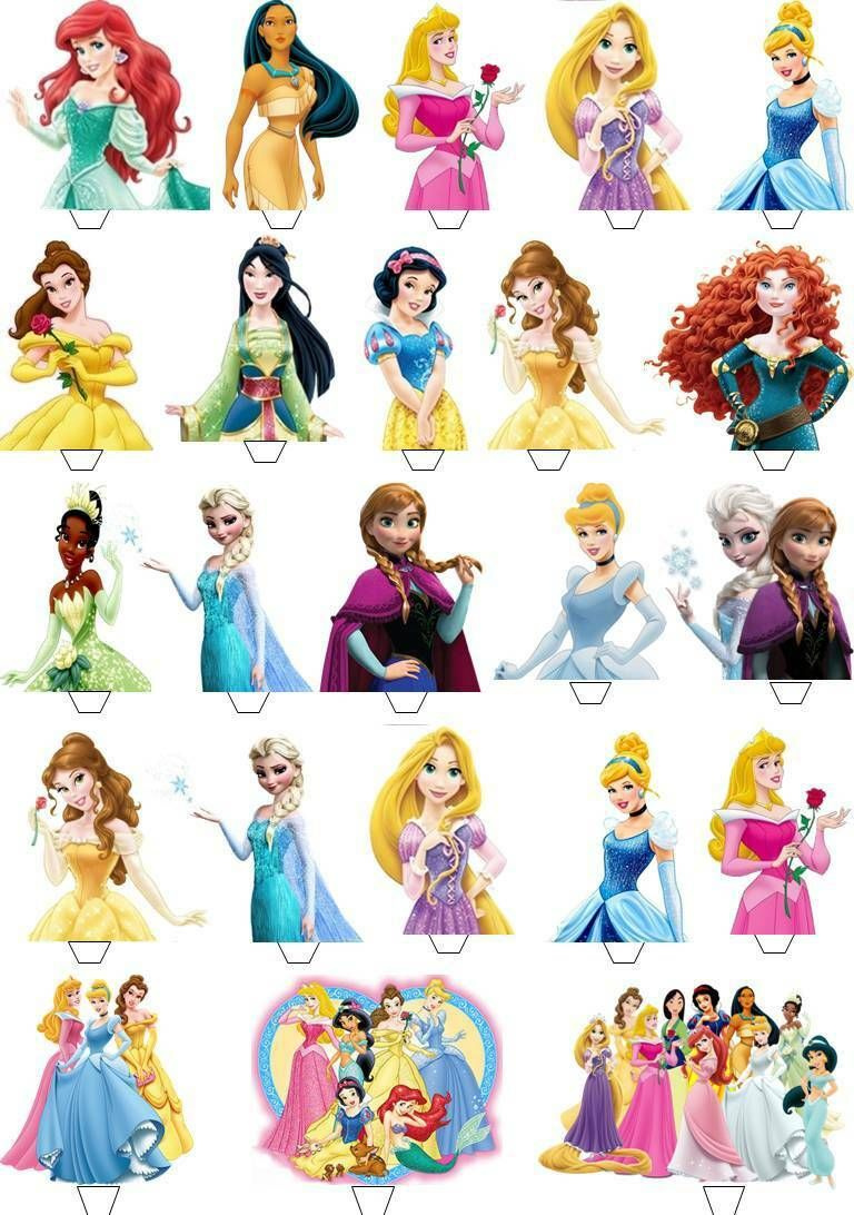 Disney Princess Half Body Stand Up Cupcake Toppers Wafer Paper throughout Half Body Disney Princess Cupcake Toppers Free Printable