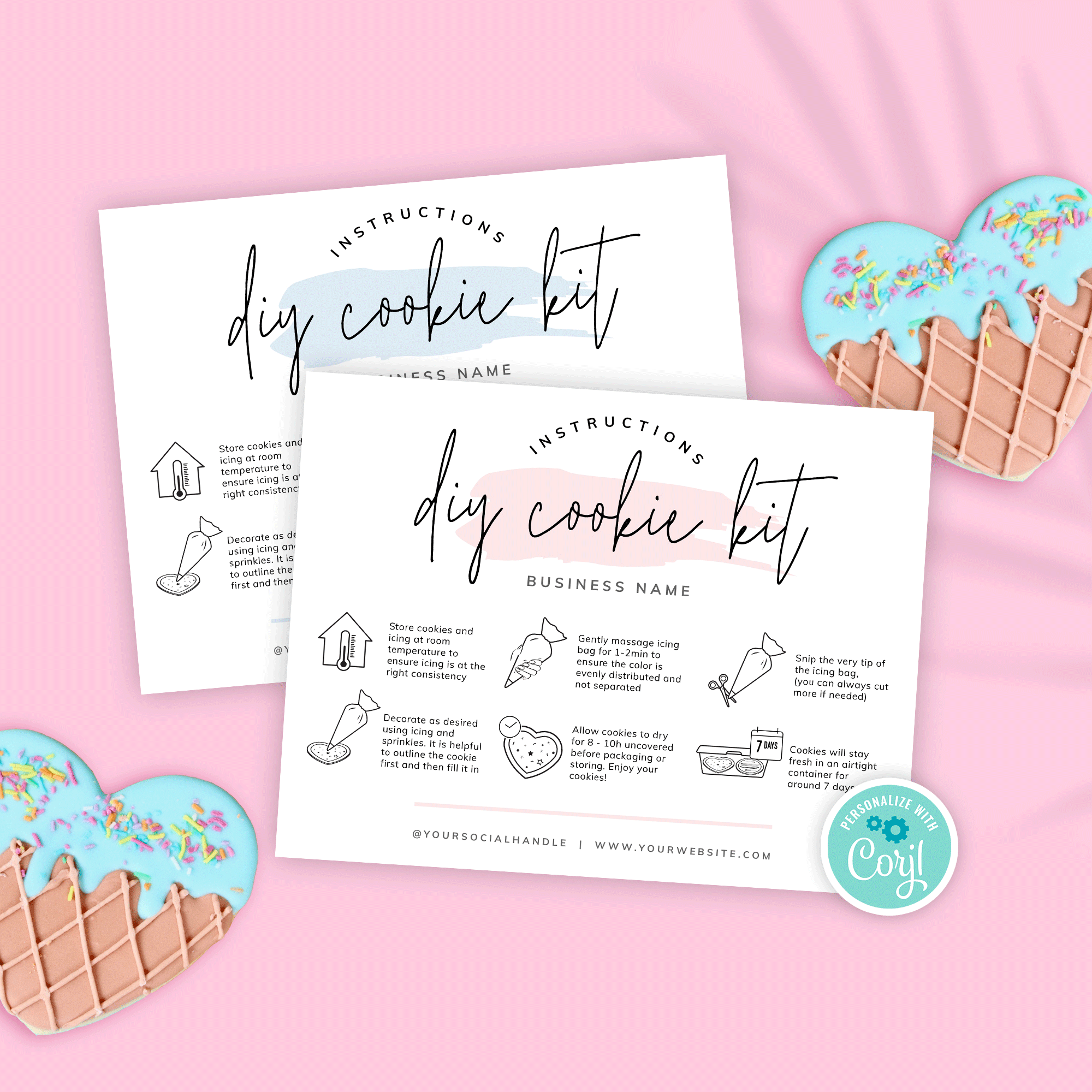 Diy Cookie Kit Instructions Template - Cookie Decorating Guide with regard to Diy Cookie Decorating Kit Instructions Free Printable