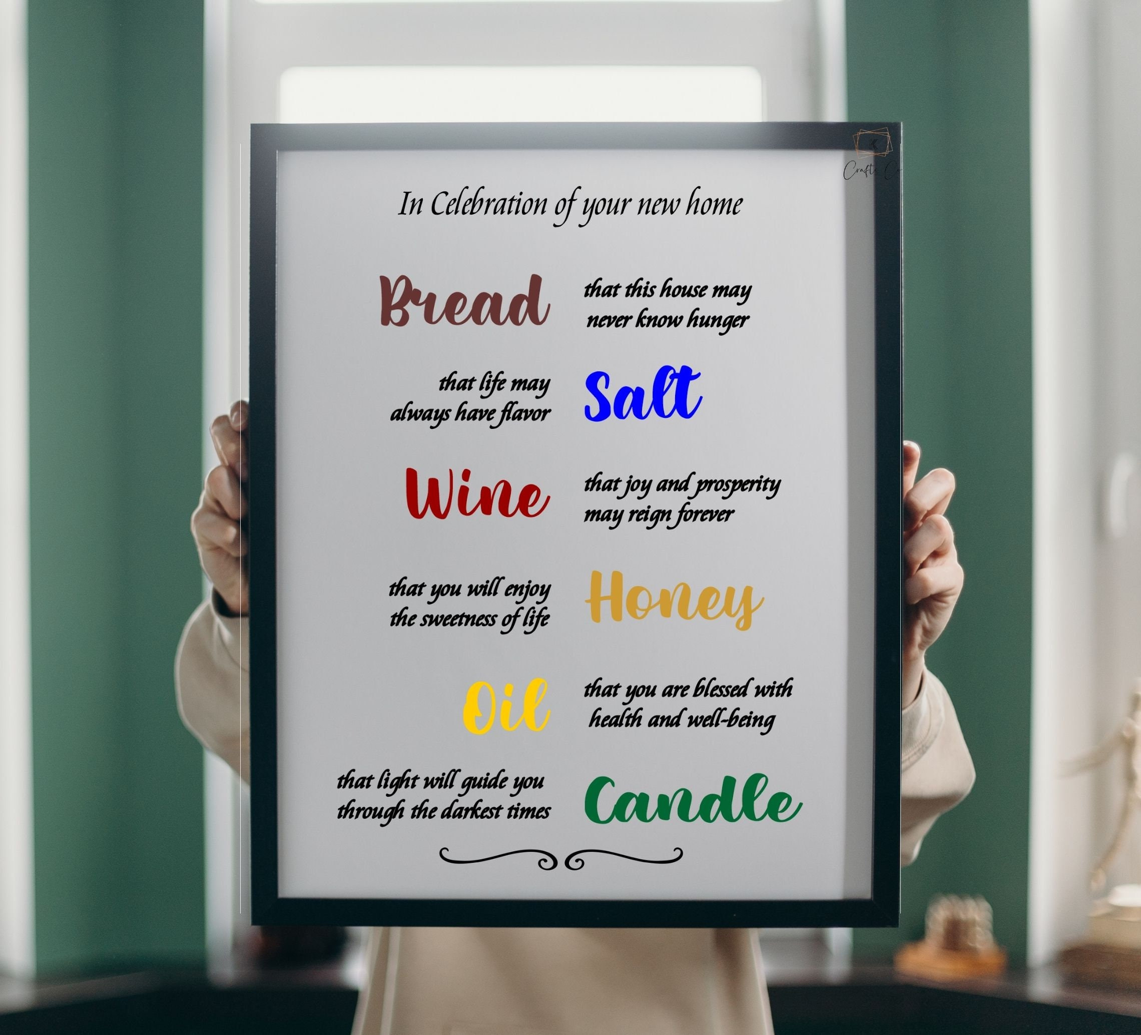 Diy Housewarming Gift Basket Printable Art, Bread Salt Wine Poem inside Free Printable Bread, Wine, And Salt Housewarming Poem