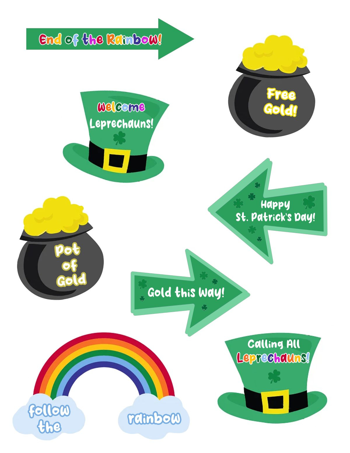 Diy Leprechaun Trap Signs | Free St Patrick&amp;#039;S Day Printables - For inside Free Leprechaun Trap Printables