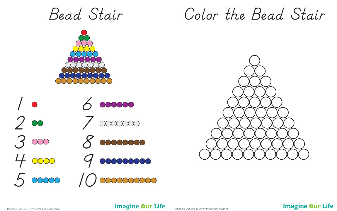 Diy Montessori Math Beads | Imagine Our Life with regard to Montessori Beads Printable Free