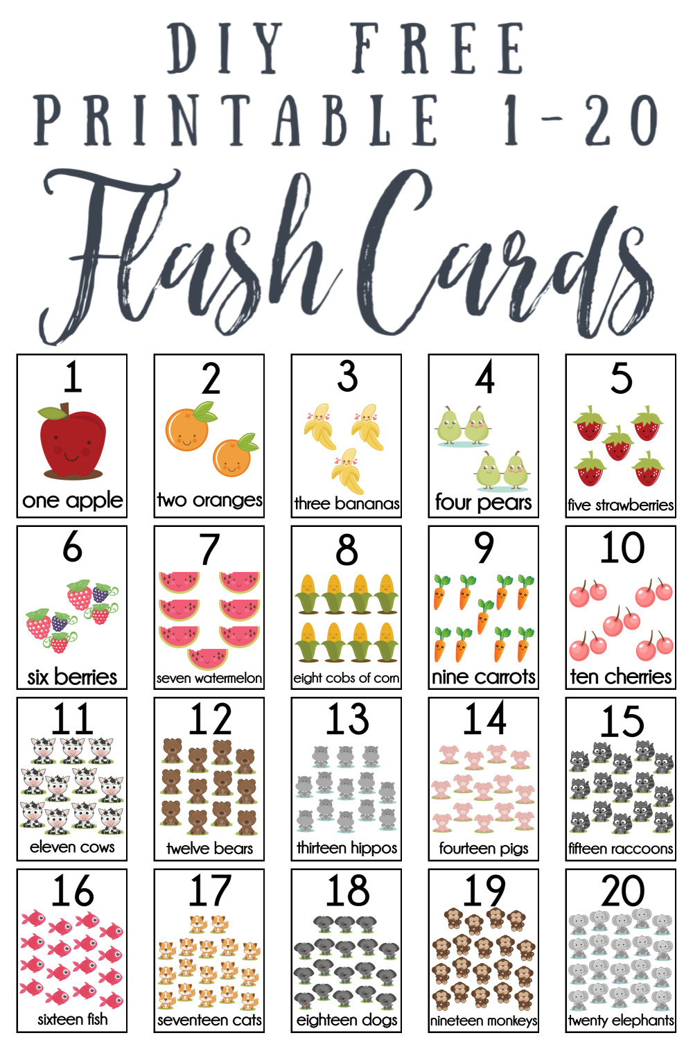 Diy Number Flash Cards Free Printable - Extreme Couponing Mom intended for Number Cards Printable Free