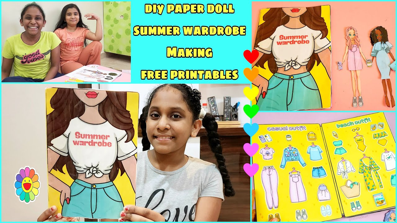 Diy Paper Doll Summer Wardrobe 🤩 ⭐ Quiet Book Made With Paper /Free Printables/Kate Made Easy Crafts intended for Katemade Free Printable