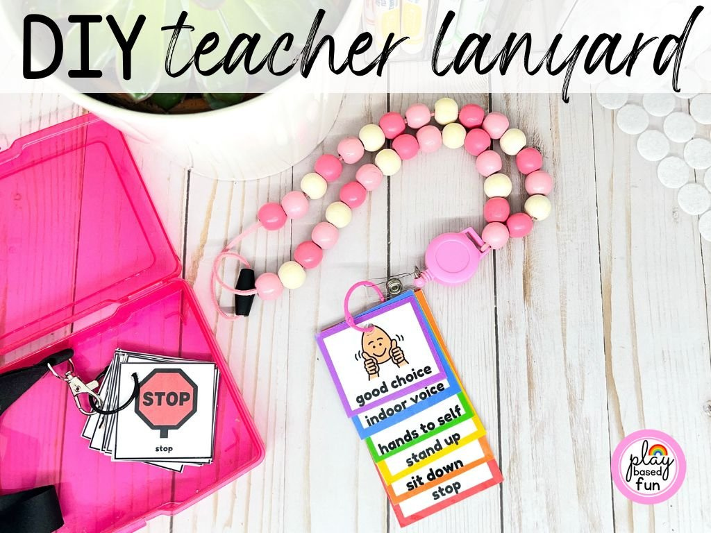 Diy Teacher Lanyard With Beads &amp;amp; Lanyard Visuals (Free) + Tabbed throughout Lanyard Free Printable Visual Cue Cards For Autism