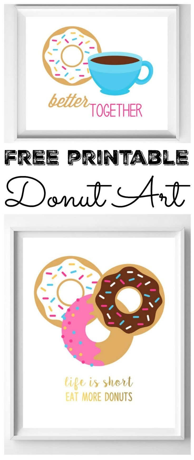 Donut Printables: Two Free Prints For You! intended for Free Donut Party Printables