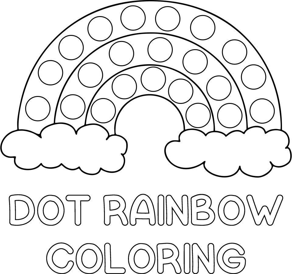 Dot Rainbow - 12 Free Pdf Printables | Printablee for Free Printable Rainbow Dot Marker Printable