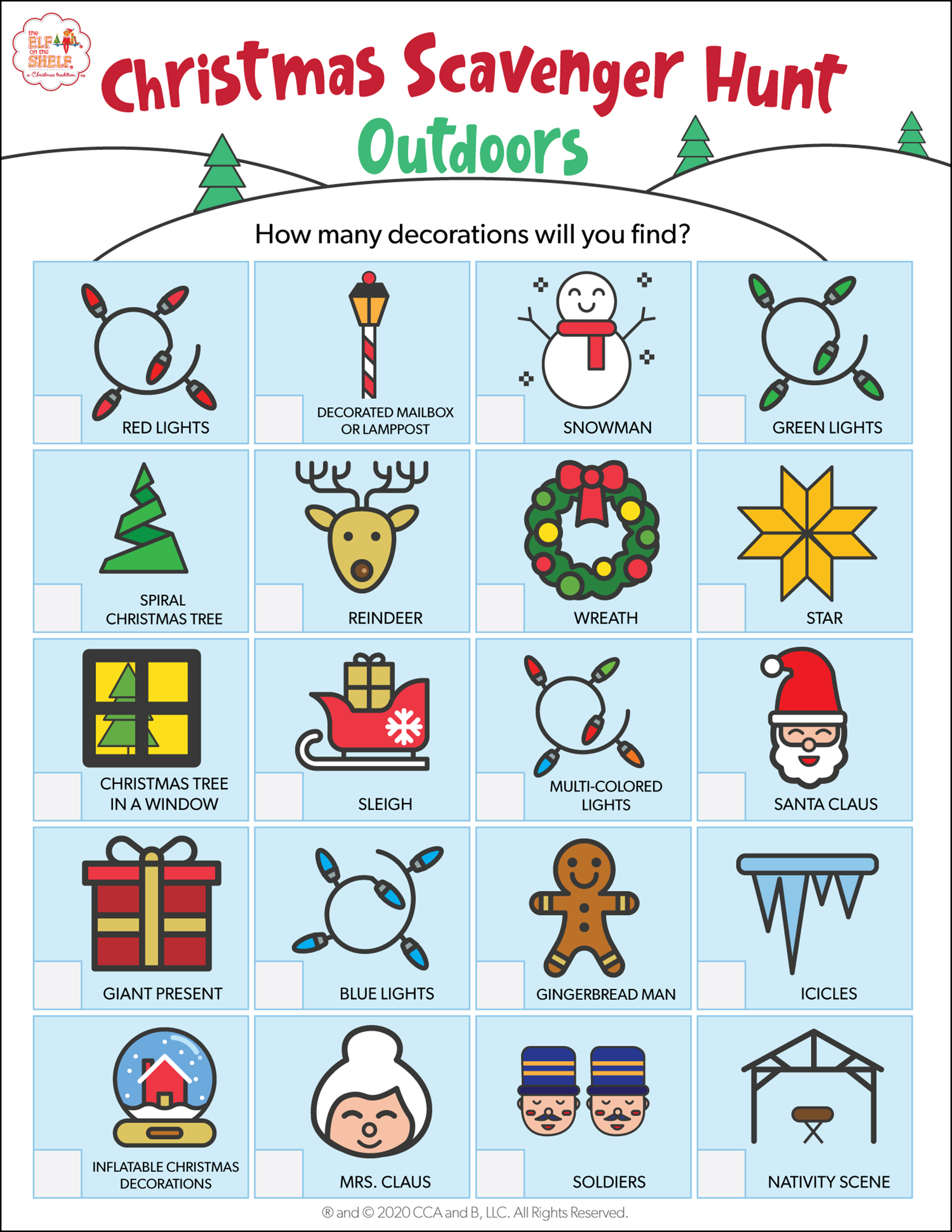 Download 4 Free Printable Christmas Scavenger Hunts | The Elf On pertaining to Free Christmas Scavenger Hunt Printables