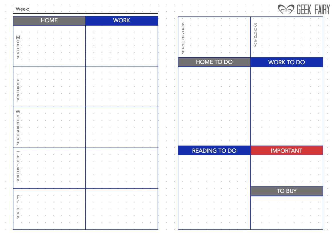 Download Free Printable A5 Bullet Journal Filofax Inserts - Geek intended for Filofax Printables A5 Free