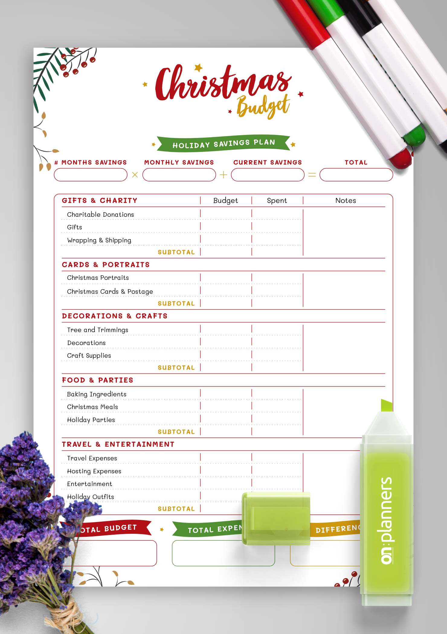 Download Printable Christmas Style - Christmas Budget Pdf regarding Free Printable Christmas Budget Planner