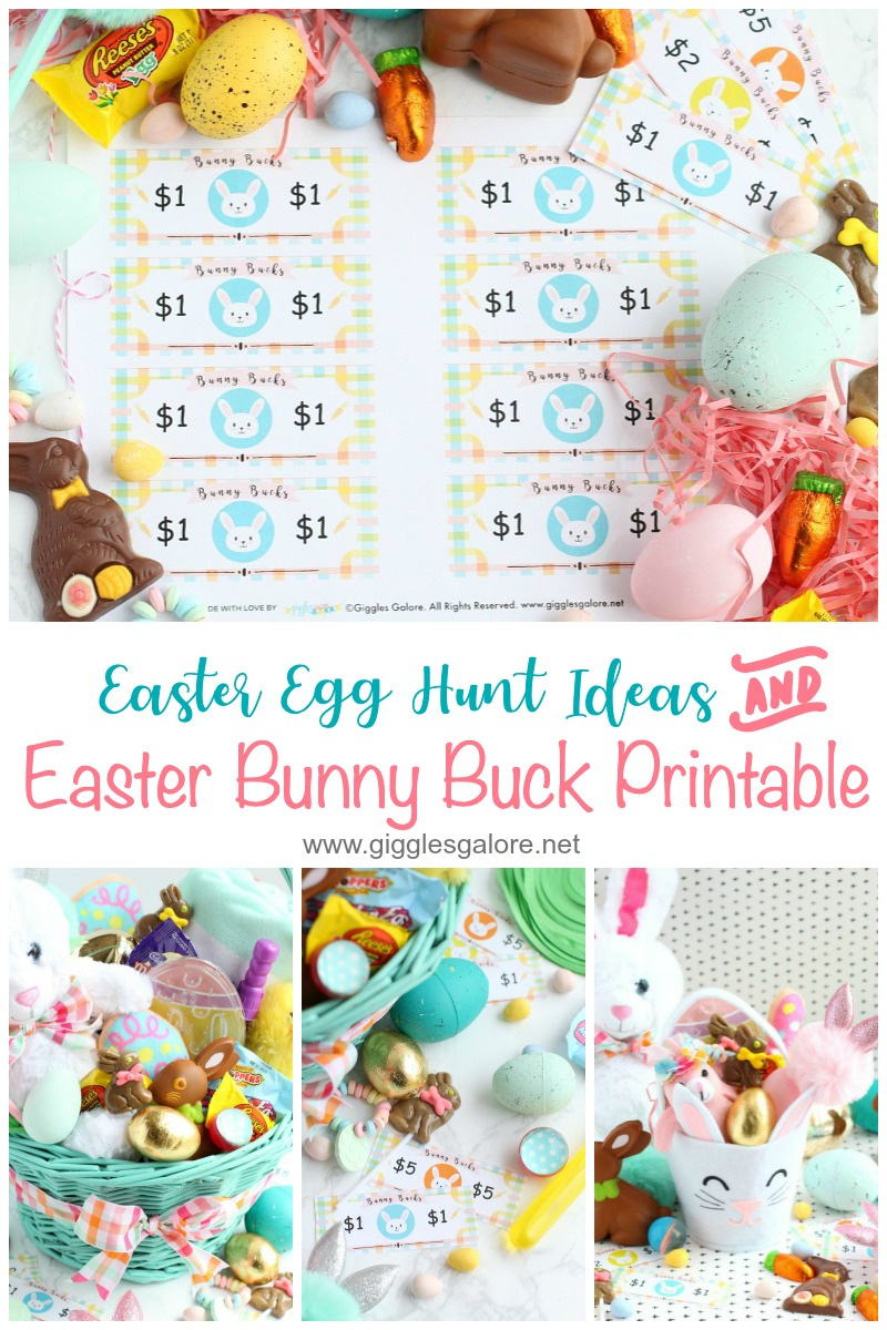 Easter Bunny Bucks Printable - Giggles Galore for Free Printable Easter Bunny Money