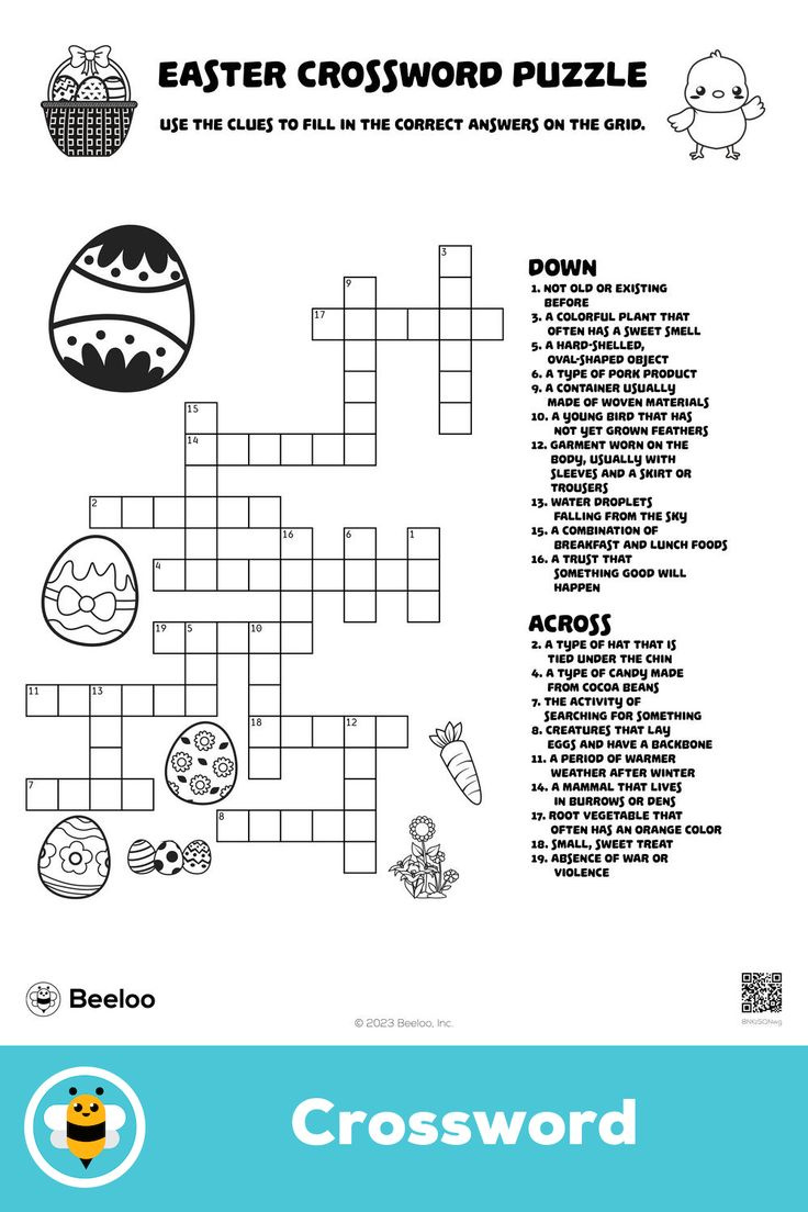 Easter Crossword Puzzle with regard to Easter Crossword Puzzle Printable