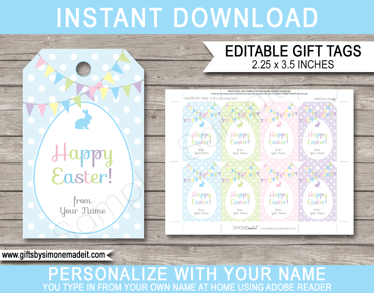 Easter Gift Tags for Free Easter Printable Gift Tags