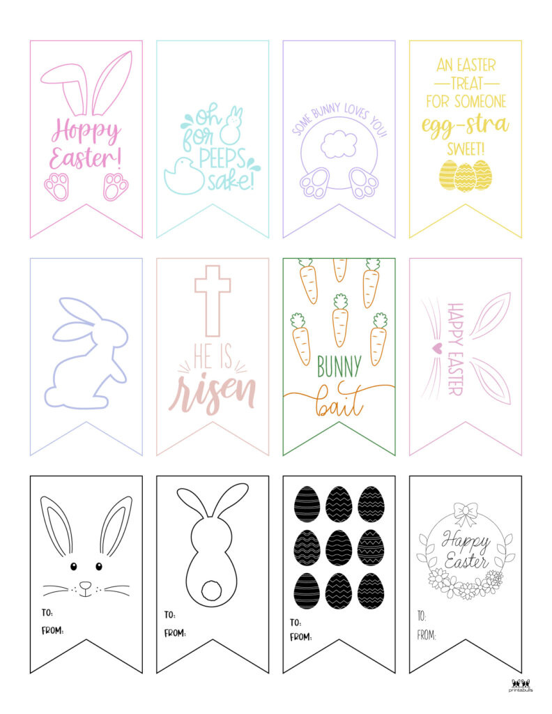 Easter Tags - 300 Free Printable Gift Tags | Printabulls with Free Printable Happy Easter Tags