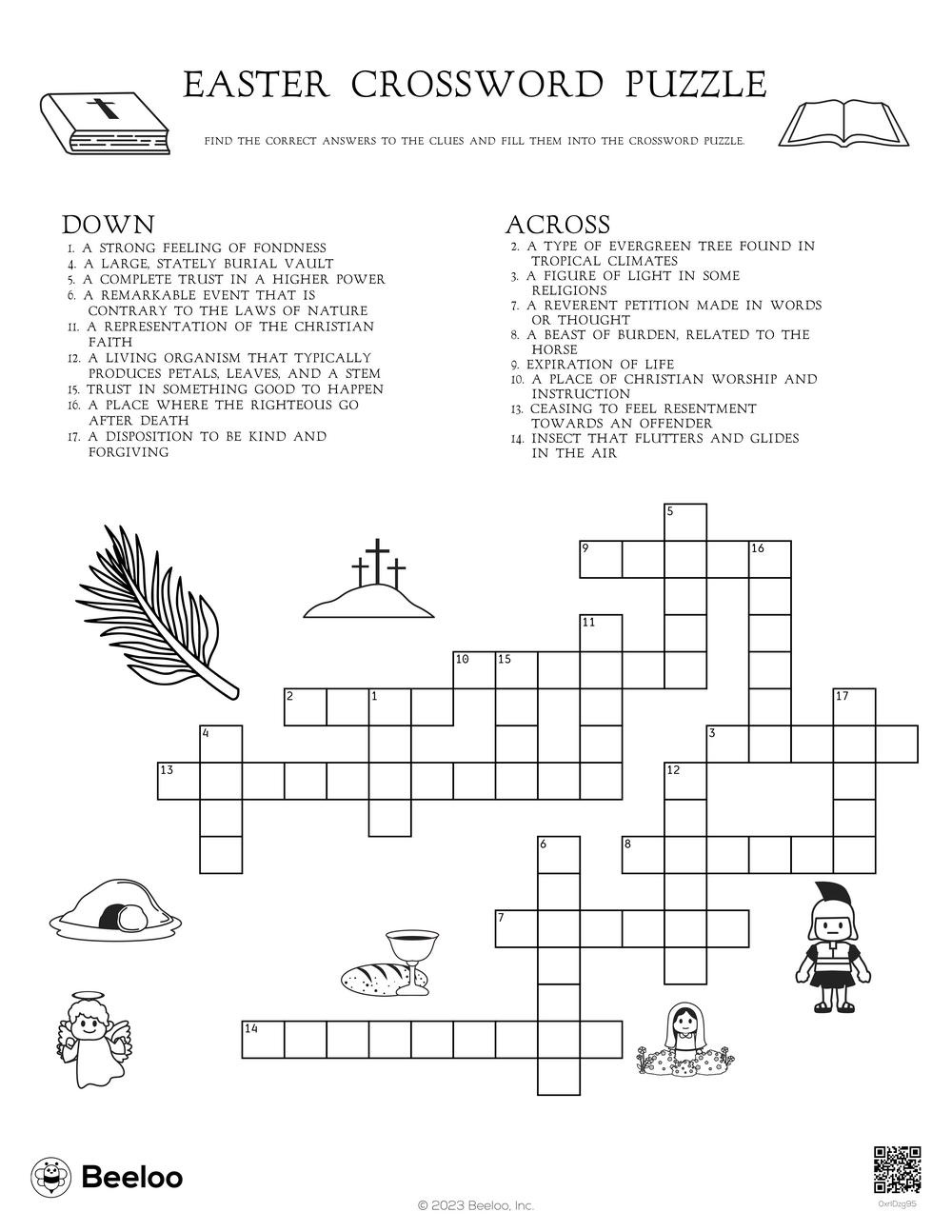 Easter-Themed Crossword Puzzles • Beeloo Printable Crafts And inside Easter Crossword Puzzles Printable