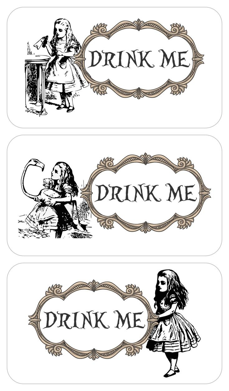 Eat Me Drink Me Templates - 13 Free Pdf Printables | Printablee for Free Printable Alice in Wonderland Drink Me Labels Printable