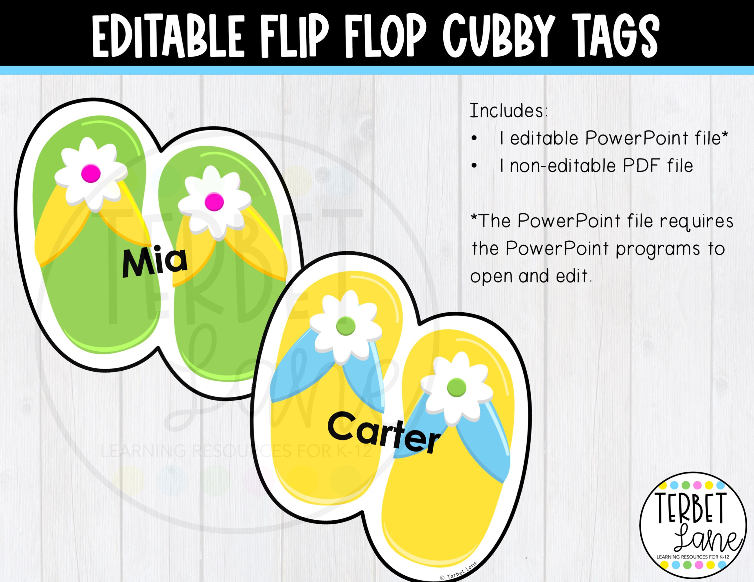 Editable Summer Cubby Tags - Classful with Free Printable Summer Cubby Tags