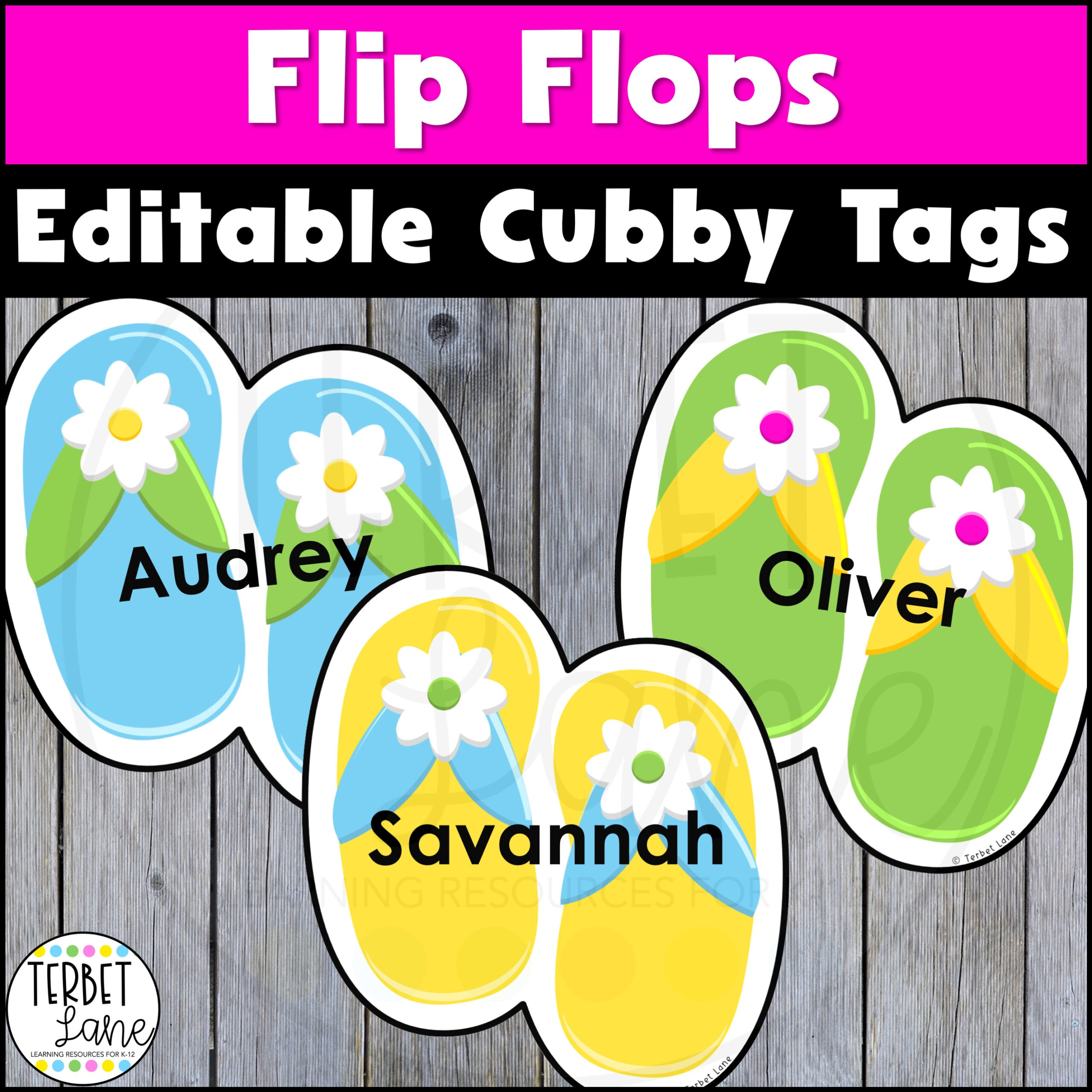 Editable Summer Cubby Tags - Classful with Free Printable Summer Cubby Tags