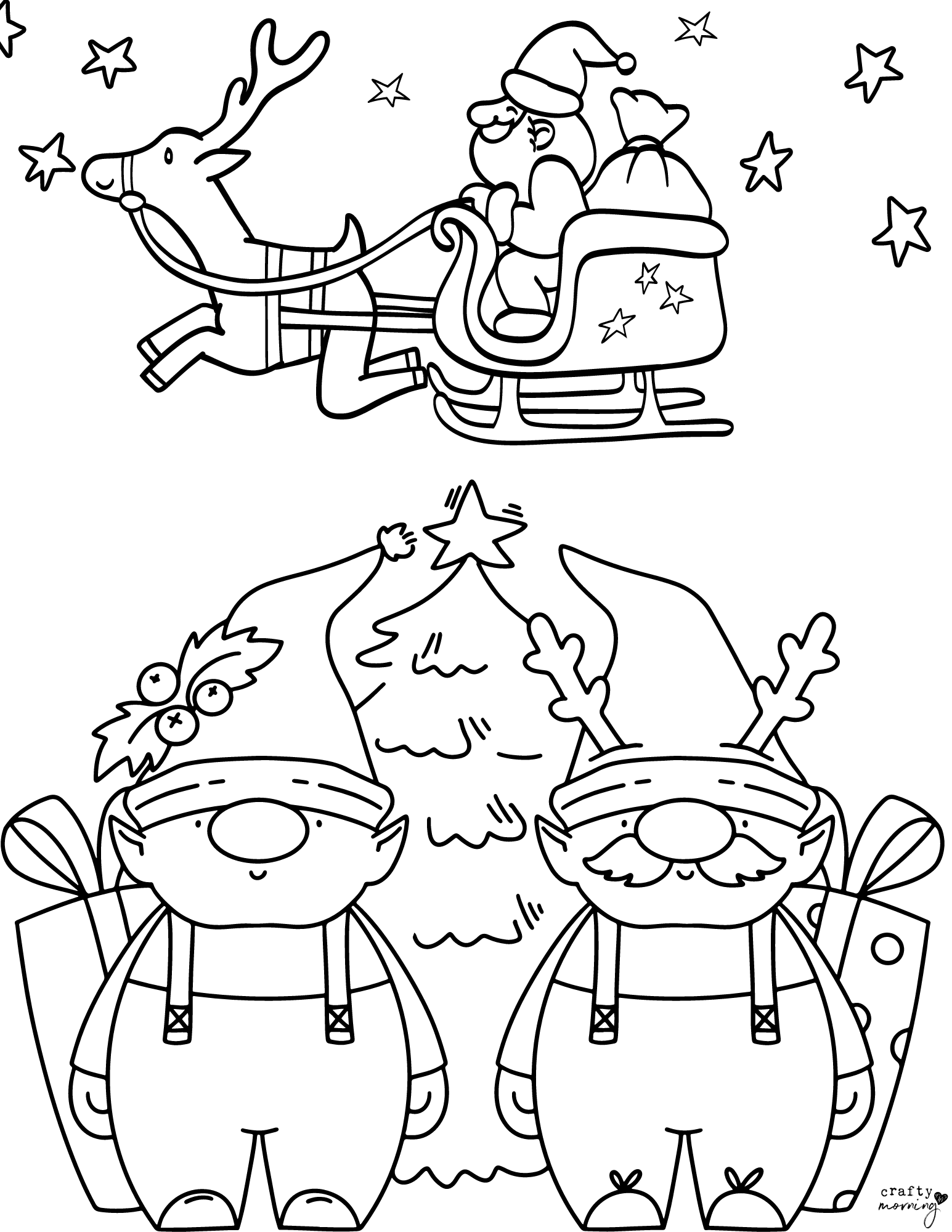 Elf Coloring Pages To Print - Crafty Morning throughout Free Printable Christmas Elves