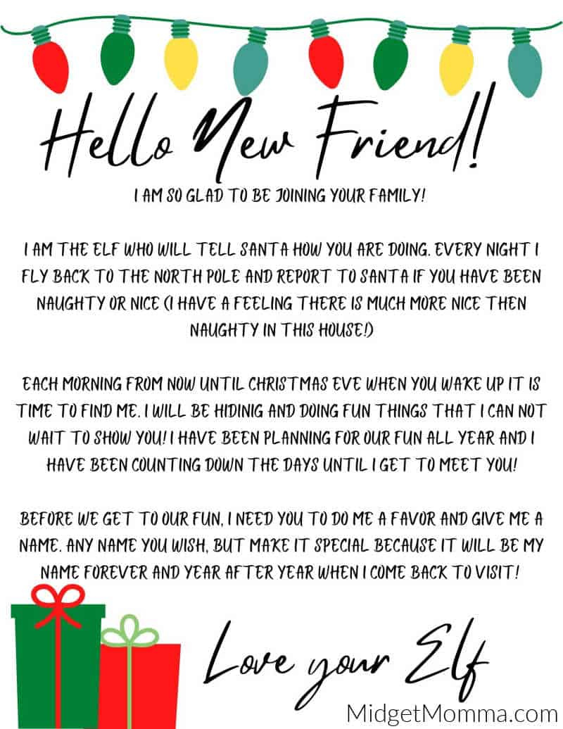 Elf On The Shelf Arrival Letter. Free Elf On The Shelf Printable throughout Free Printable Template Elf On The Shelf Welcome Letter