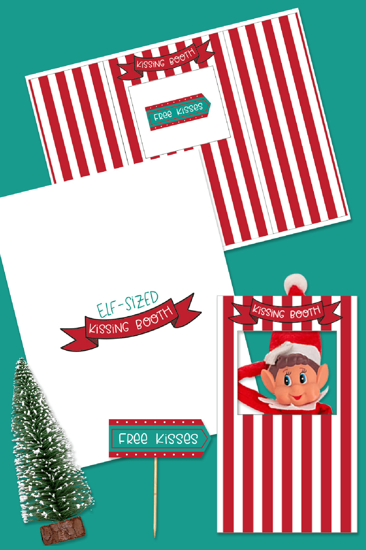 Elf On The Shelf Kissing Booth (Free Printable) - Fun Money Mom with regard to Free Elf Kissing Booth Printable