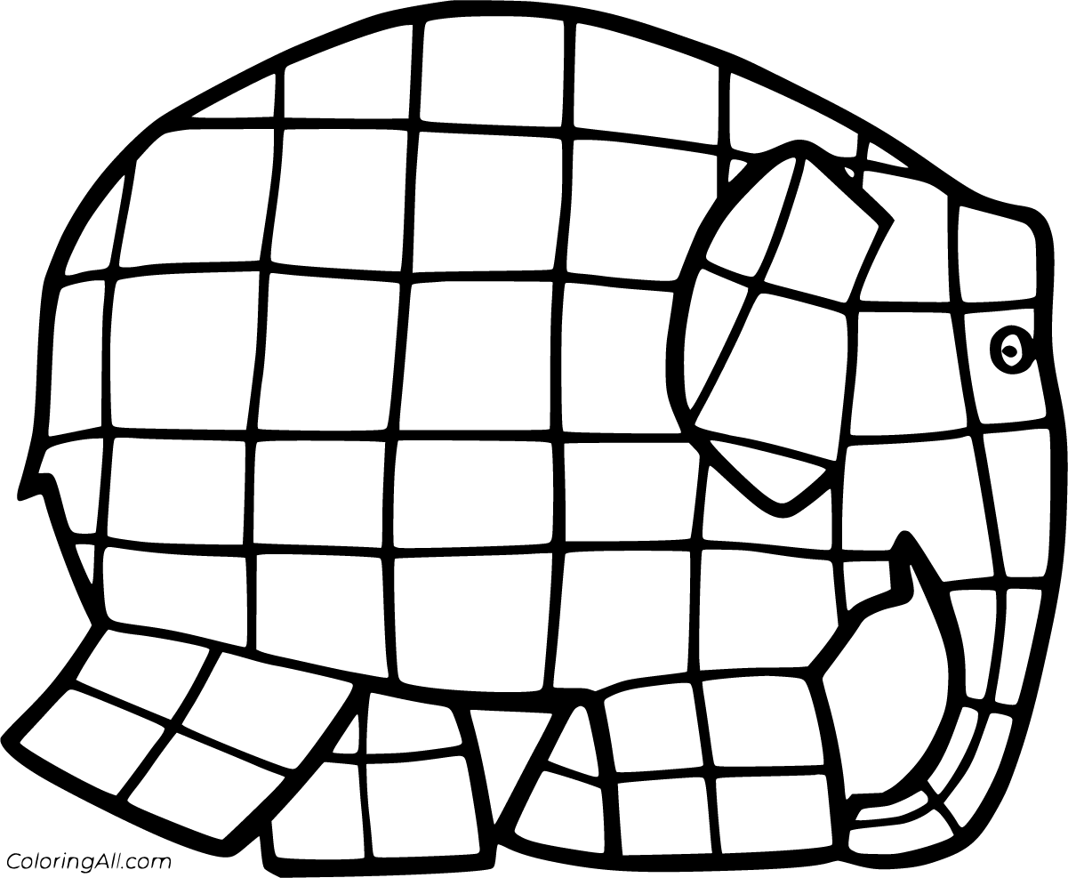 Elmer The Elephant Coloring Pages (9 Free Printables) - Coloringall in Free Printable Elmer the Elephant Template