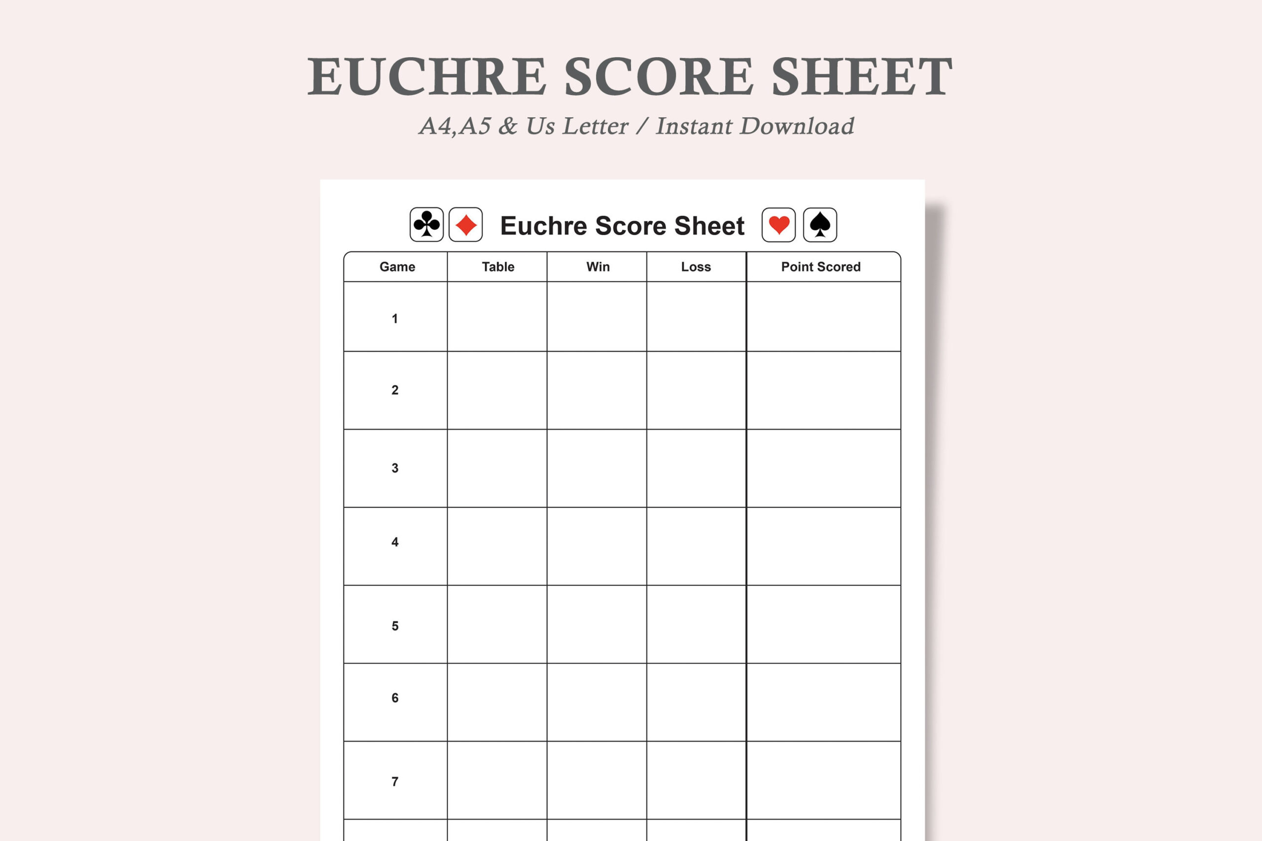 Euchre Score Sheet,Euchre Score Cards Printable,Euchre Tournament regarding Euchre Score Cards Free Printable