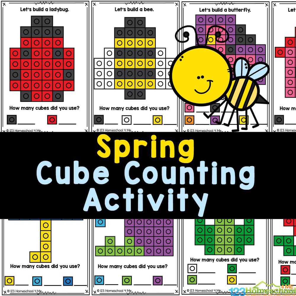 🌷 Free Spring Math Activity With Snap Cube Pattern Cards with regard to Printable Unifix Cube Pattern Cards Free