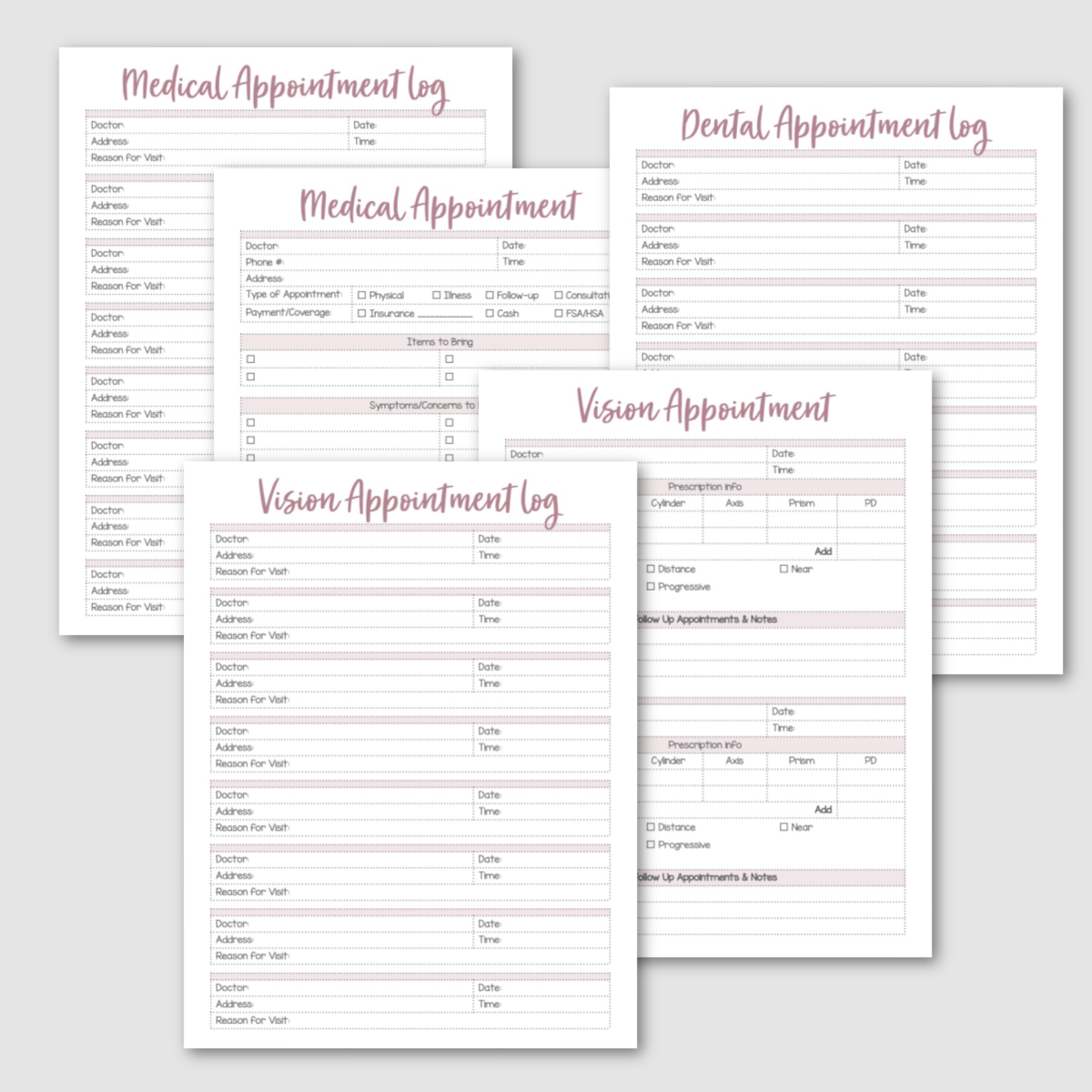 Family Medical Binder {Editable Pdf} — Krafty Planner in Medical Organizer Free Printable Medical Binder Forms