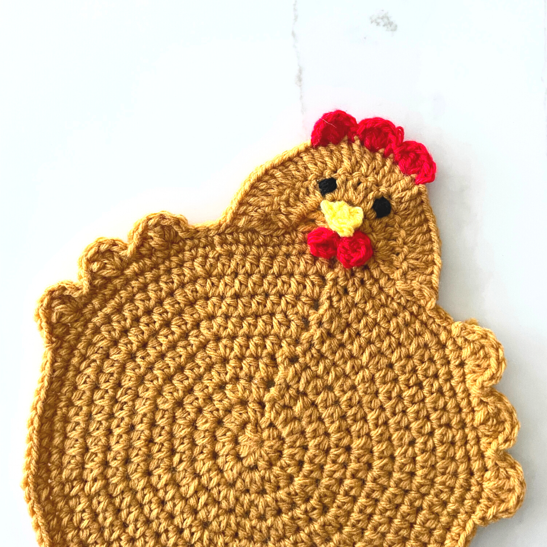 Farmhouse Chicken Potholder - Free Pattern Links - Crochetville within Rooster Printable Free Crochet Chicken Potholder Pattern